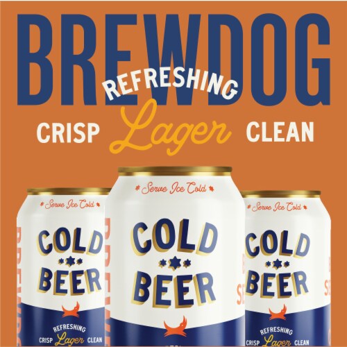 BrewDog Cold Beer Craft Lager Perspective: back
