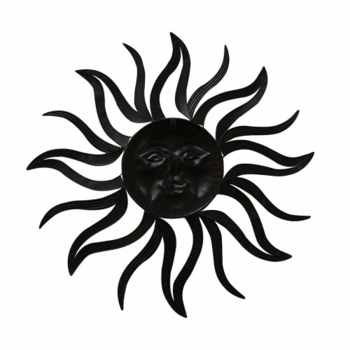 Sun With Facial Details Hanging Wall Decor - Bronze Perspective: back