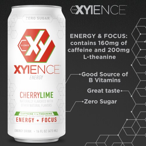 Xyience Cherry Lime Energy Drink Perspective: back