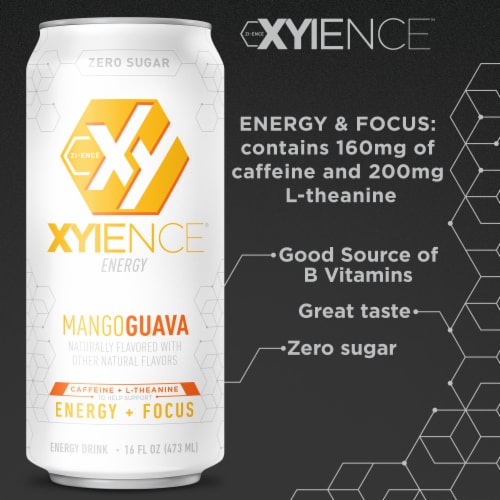 Xyience Mango Guava Energy Drink Perspective: back