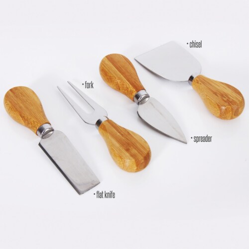 NutriChef PKCZBD10 Bamboo Cheese Cutting Board Perspective: back