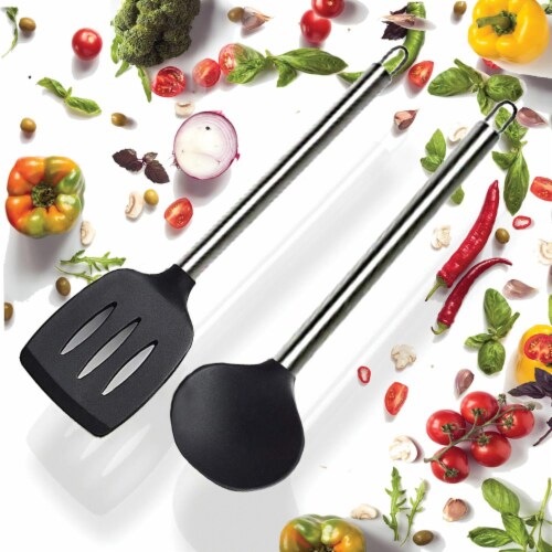 Nutrichef PKSPT15 Non-Stick Spatula & Ladle Set Perspective: back