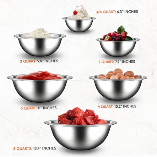 4-Piece Stainless Steel Mixing Bowls Set