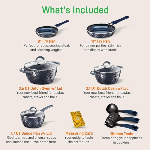 NutriChef Nonstick Cooking Kitchen Cookware 11 Piece Pots and Pans Set (2  Pack), 1 Piece - Kroger