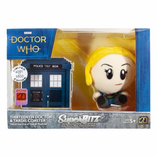 Doctor Who Super Bitz 13th Doctor Plush And Tardis Coaster Set -Limited Edition Perspective: back