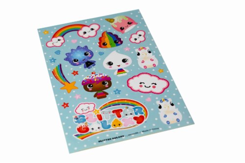 Glitter Galaxy Sticker Friends Sheet Wave 1 Perspective: back