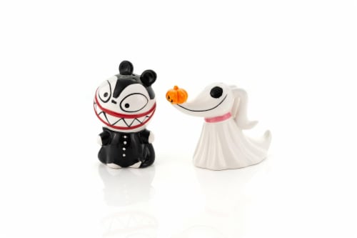 Nightmare Before Christmas Scary Teddy & Zero Ceramic Salt & Pepper Shakers Perspective: back