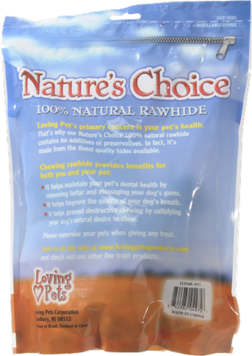 Loving Pets Nature's Choice Natural Rawhide Knot Bones Value Pack Perspective: back