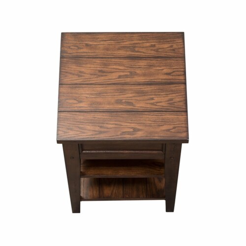Lake House Dark Brown Chair Side Table Perspective: back