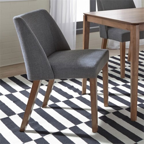 Space Savers Medium Brown Nido Chair - Grey  (RTA)-Set of 2 Perspective: back