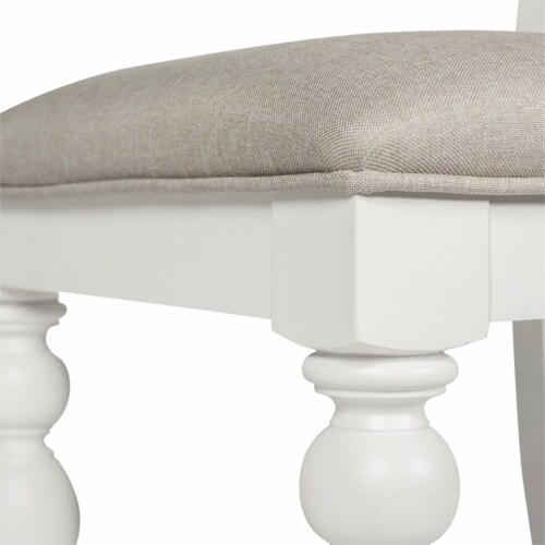 Summer House White Slat Back Side Chair (RTA)-Set of 2 Perspective: back