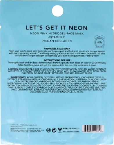 Holler And Glow™ Brightening Vitamin C Let's Get It Neon Face Mask Perspective: back