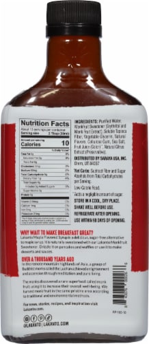 Lakanto Sugar-free Maple Flavored Syrup Perspective: back