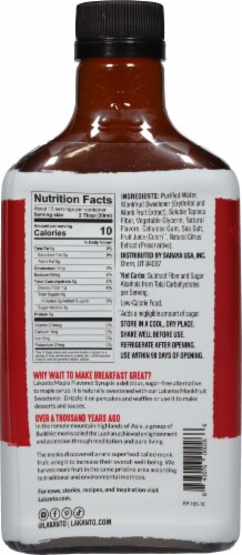 Lakanto Sugar-free Maple Flavored Syrup Perspective: back