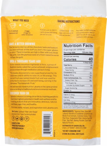 Lakanto® Sugar Free Brownie Mix Perspective: back