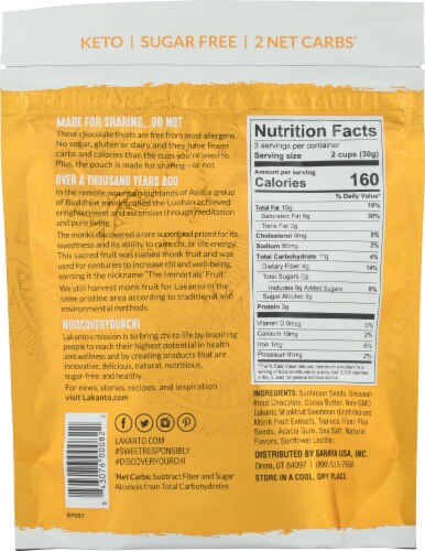 Lakanto® Sugar Free Dark Chocolate Sunflower Cups Perspective: back