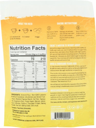 Lakanto® Sugar Free Lemon Poppy Seed Muffin Mix Perspective: back