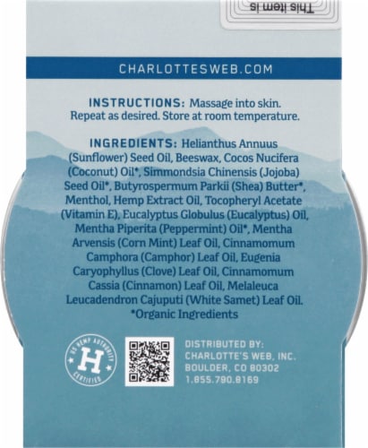Charlotte's Web™ Full Spectrum Hemp Extract Balm Perspective: back