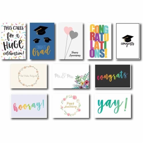 36-Pack Assorted Greeting Card w/ Envelopes, mostly Congratulations Cards, 4 x6 Perspective: back