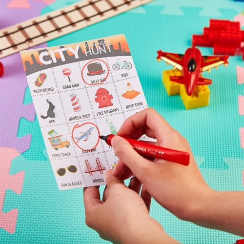 50x Metro City Scavenger Hunt Set for Kids Children Game Cards Birthday Party Perspective: back
