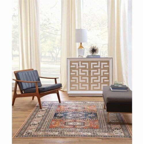 Boho Viscose Copper 4 ft. x 6 ft Viscose Area Rug Perspective: back