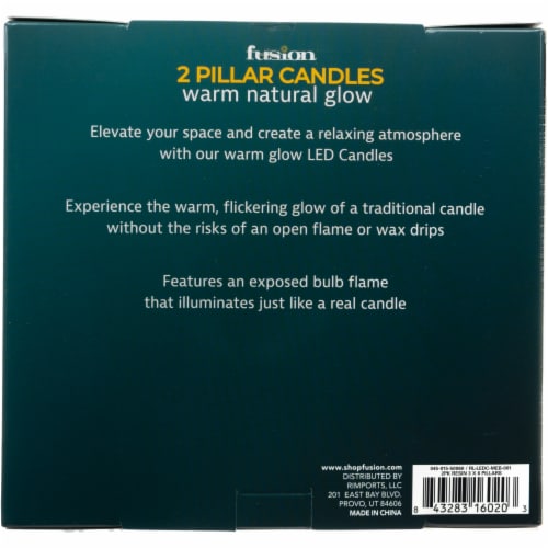Fusion™ LED Pillar Candles Perspective: back