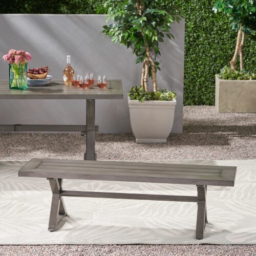 Icey Modern Outdoor Aluminum Dining Bench 1 unit City Market