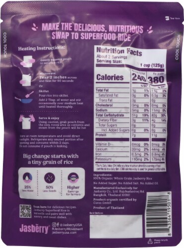 Jasberry™ Original Organic Superfood Rice Perspective: back