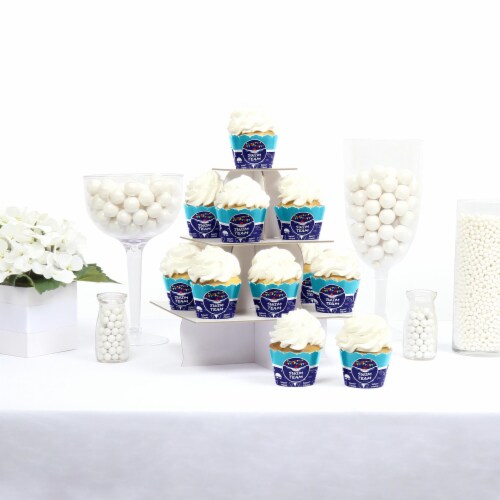 Big Dot of Happiness Making Waves - Swim Team - Swimming Party Decor - Cupcake Wrappers 12 Ct Perspective: back