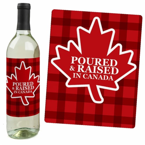 Big Dot of Happiness Canada Day Canadian Party Decor Wine Bottle