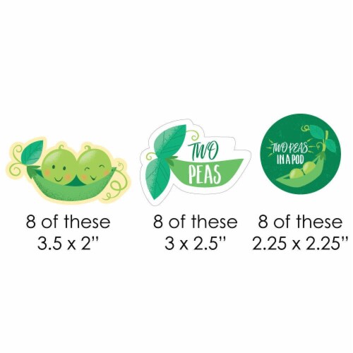 Big Dot of Happiness Double the Fun Twins Two Peas in a Pod - Striped Paper Straw Decor 24 Ct Perspective: back
