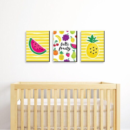 Big Dot of Happiness Tutti Fruity - Wall Art Room Decor Frutti Summer 7.5 x 10 in - 3 Prints Perspective: back