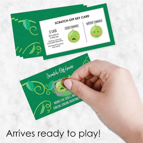 Big Dot of Happiness Double the Fun - Twins Two Peas in a Pod - Game Scratch Off Cards 22 Ct Perspective: back