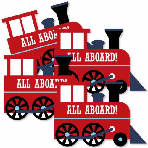 Big Dot of Happiness Railroad Party Crossing - Train Decorations DIY Essentials - 20 Ct Perspective: back