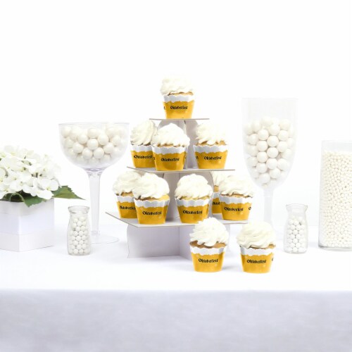Big Dot of Happiness Oktoberfest - Party Decor - Beer Festival Cupcake Wrappers - Set of 12 Perspective: back