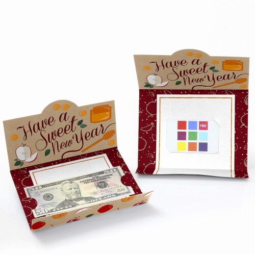 Big Dot of Happiness Rosh Hashanah - New Year Money and Gift Card Holders - Set of 8 Perspective: back