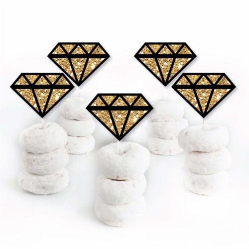 Big Dot of Happiness Girls Night Out Cupcake Toppers Bachelorette Clear Treat Picks 24 Ct Perspective: back
