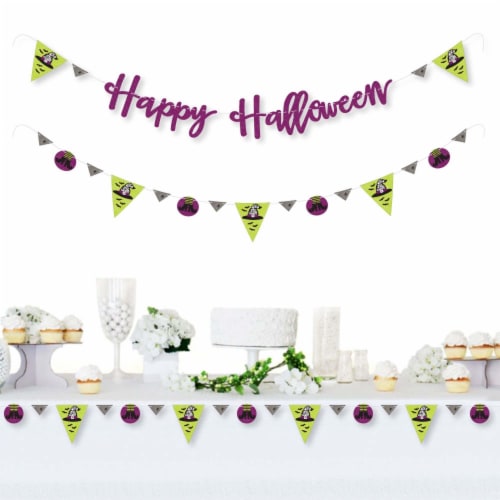 Big Dot of Happiness Happy Halloween - Witch Party Letter Banner Decoration - Happy Halloween Perspective: back