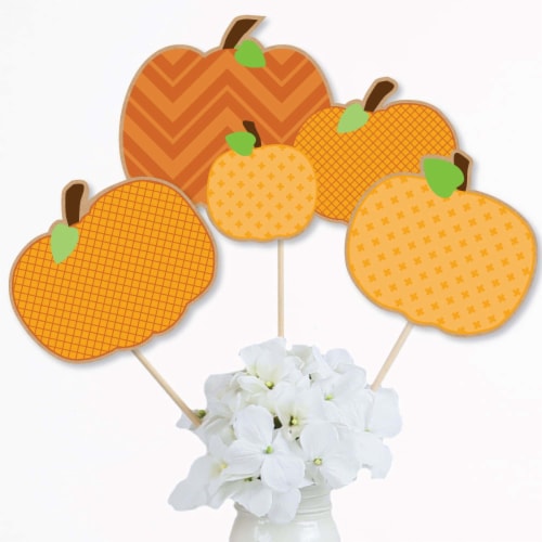 Big Dot of Happiness Pumpkin Patch Fall, Halloween or Thanksgiving Party Table Toppers 15 Ct Perspective: back