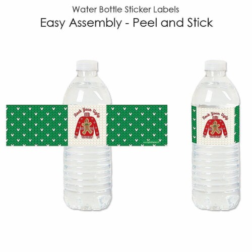 Big Dot of Happiness Ugly Sweater Holiday & Christmas Party Water