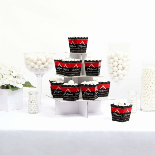 Big Dot of Happiness Red Carpet Hollywood Favor Movie Night Party Treat Candy Boxes 12 Ct Perspective: back