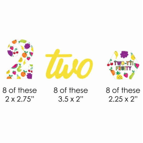 Big Dot of Happiness 2nd Birthday Two-tti Fruity - Striped Paper Straw Decor 24 Ct Perspective: back
