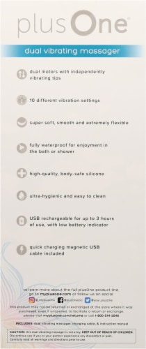 plusOne™ Dual Vibrating Massager Perspective: back