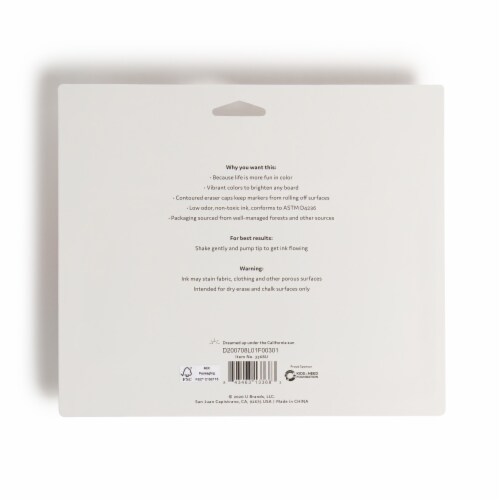 U Brands® Assorted Liquid Chalk Dry Erase Markers Perspective: back