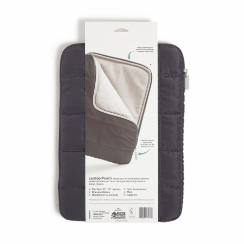 U Brands® Large Nylon Puffer Laptop Pouch - Slate Perspective: back