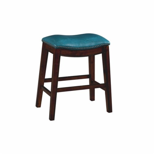 Picket House Bowen 24  Backless Counter Height Stool in Blue Perspective: back
