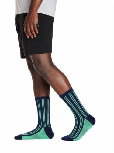 Pair of Thieves Ready For Anything Men's Cushioned Crew Socks - Assorted Stripes Perspective: back
