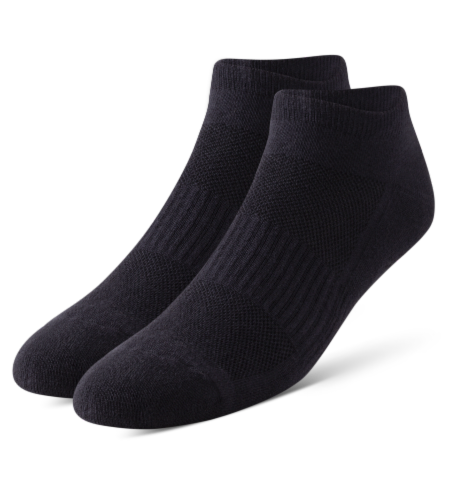 Pair of Thieves Blackout/Whiteout Men's Cushioned Low-Cut Socks - Light Gray Perspective: back