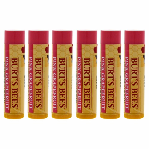 Burt's Bees Pink Grapefruit Moisturizing Lip Balm Blister  Pack of 6 0.15 oz Perspective: back
