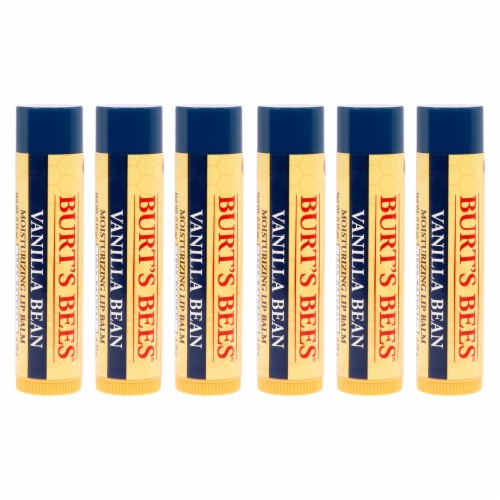 Burt's Bees Vanilla Bean Moisturizing Lip Balm Blister  Pack of 6 0.15 oz Perspective: back
